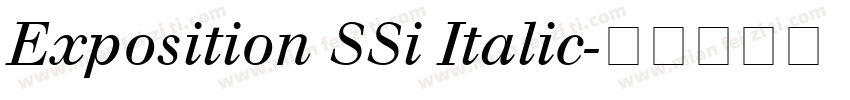 Exposition SSi Italic字体转换